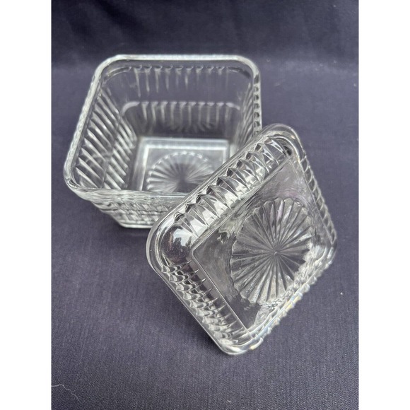 Hoosier Glass Square Refrigerator Dish Clear Square with Cover Lid Depre… - Picture 5 of 12